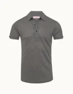 Orlebar Brown Granite Tailored Fit Short Sleeve Linen Polo Shirt (3)