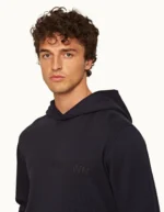 Orlebar Brown Night Iris Classic Fit Luxe Mix Hoodie (3)