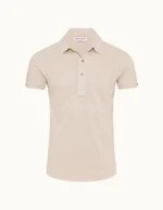 Orlebar Brown Pebble Tailored Fit Linen Polo Shirt (5)