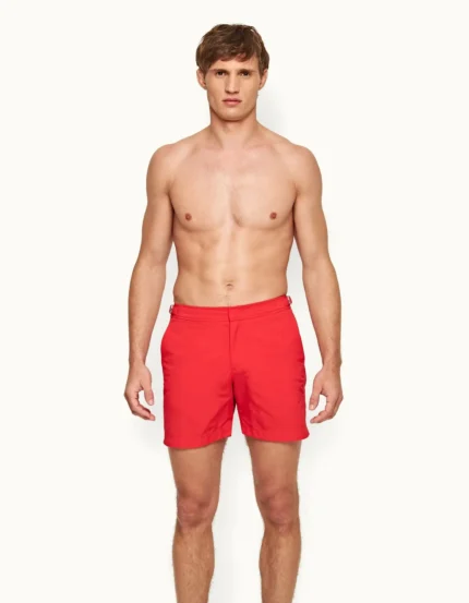 Orlebar Brown Rescue Red Mid Length Swim Shorts (5)