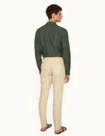 Orlebar Brown Tailored Fit Cotton Linen Trousers in Chai colour (4)